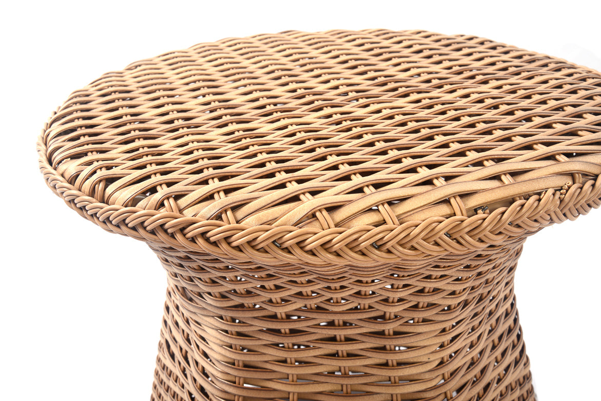 Close-up view of Emmett Bistro Set End Table from top, showcasing its intricate design and sturdy construction, ideal for Oakville, ON patios.