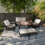 Bayview 6-Piece Wicker Outdoor Dining/Conversational Set