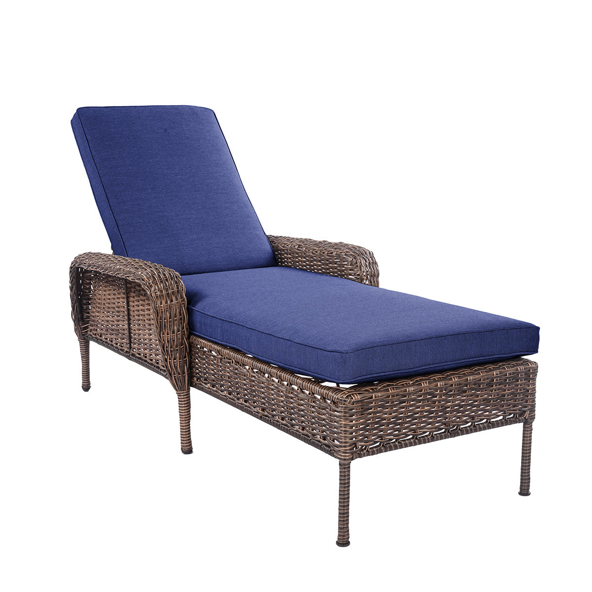 Cambridge wicker outdoor chaise lounge with weather-resistant cushions, durable steel frame, and all-weather wicker in Oakville, ON.